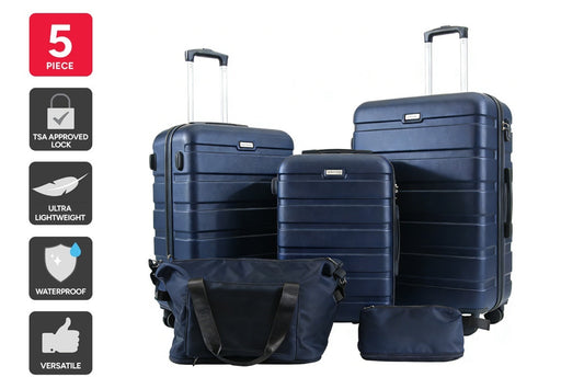 Orbis 5 Piece Luggage Set (Blue)
