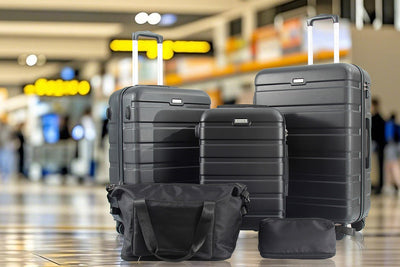 Orbis 5 Piece Luggage Set - Black