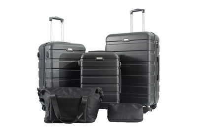 Orbis 5 Piece Luggage Set - Black