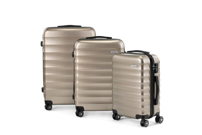 Orbis 3 Piece Capri Spinner Luggage Set - Champagne | Auzzi Store