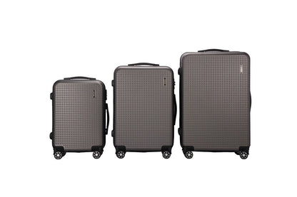 Orbis 3 Piece Malolo Spinner Luggage Suitcase Set (Charcoal)