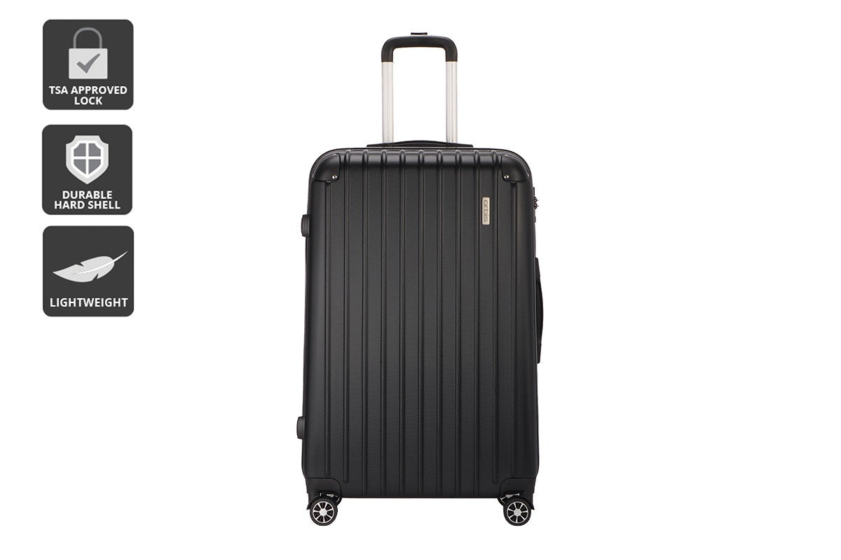 Orbis 28" Tahiti Spinner Luggage Suitcase (Black)