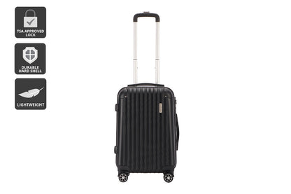 Orbis 20" Tahiti Spinner Luggage Suitcase (Black)