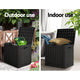 Gardeon Outdoor Storage Box 118L Container Lockable Garden Toy Tool Shed Black – view 6