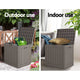 Gardeon Outdoor Storage Box 118L Container Lockable Garden Toy Tool Shed Grey – view 6 - Auzzistore