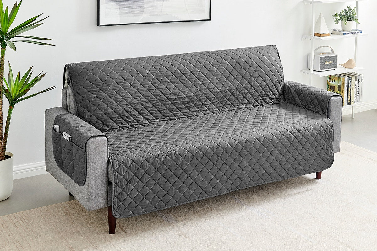 Ovela 3 Seater Waterproof Sofa Cover (Dark Grey)