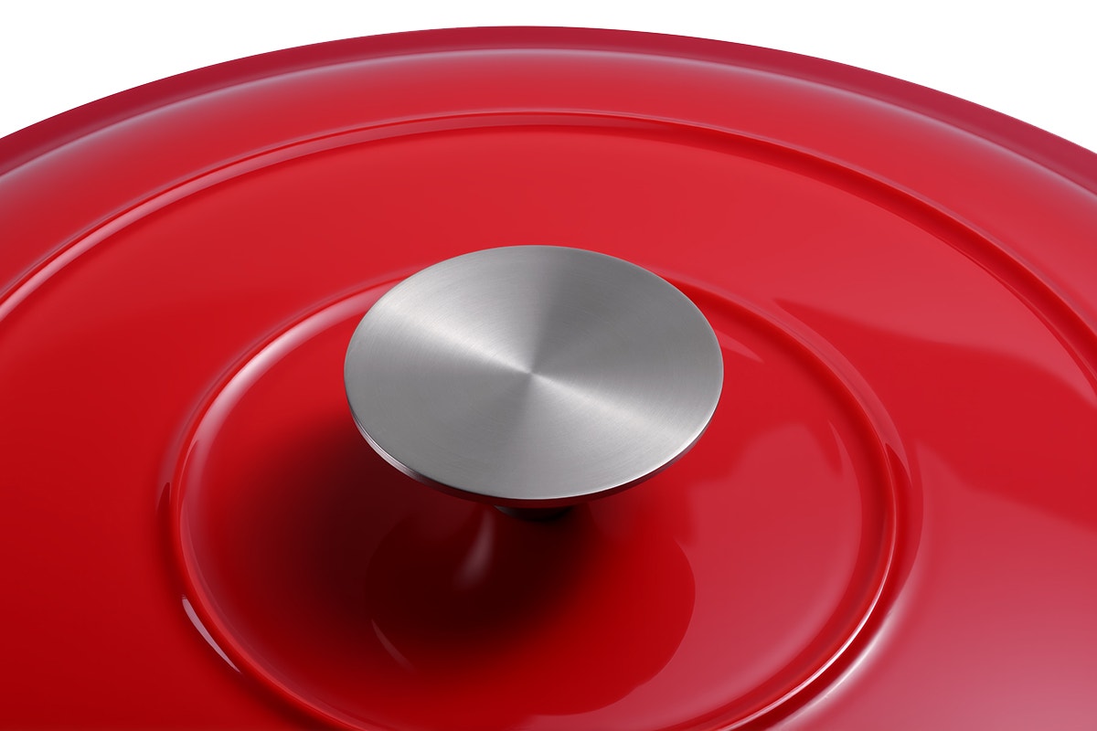 Ovela 5.6L Cast Iron Round Casserole (Red)