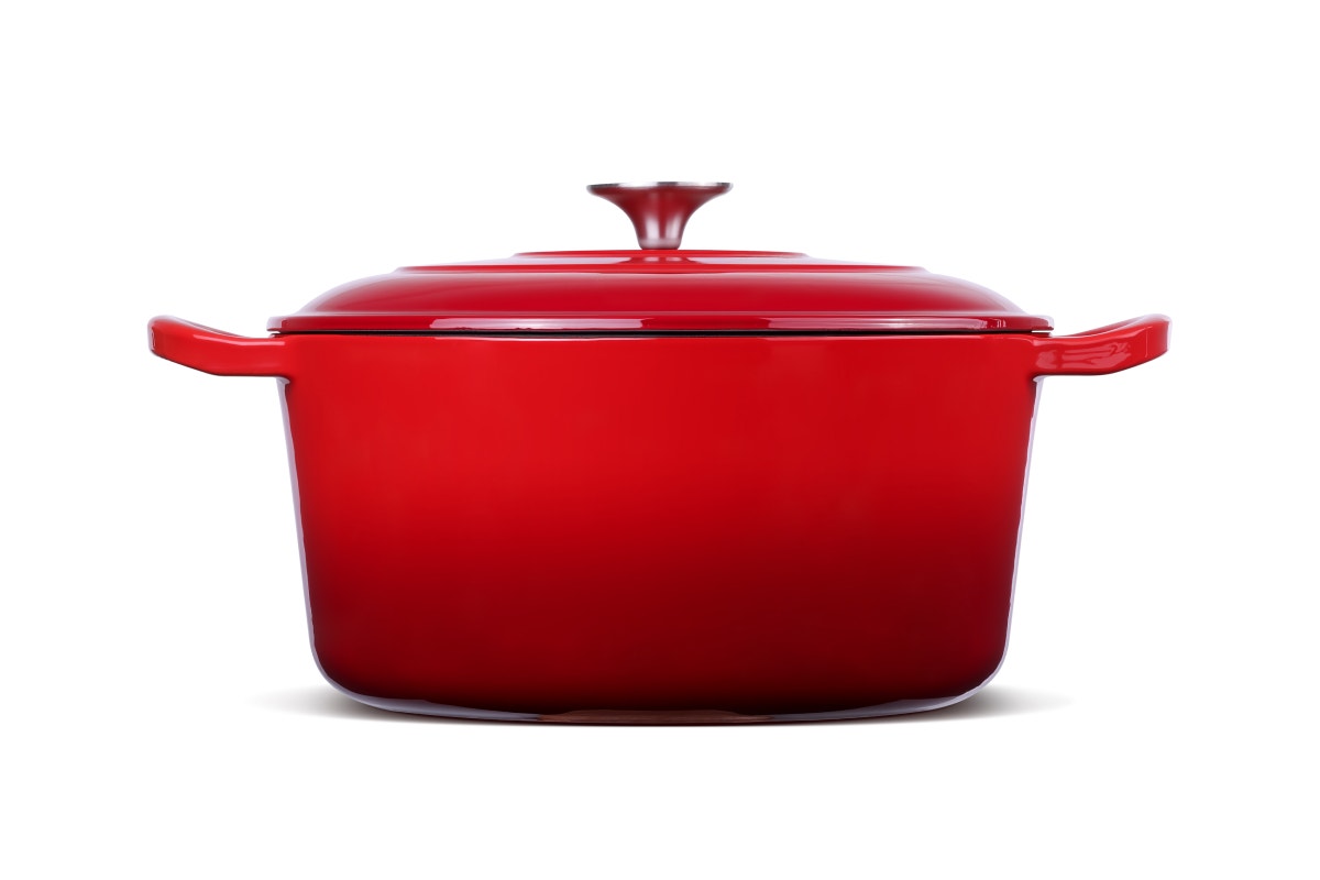 Ovela 5.6L Cast Iron Round Casserole (Red)