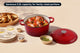 Ovela 5.6L Cast Iron Round Casserole (Red)