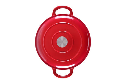 Ovela 5.6L Cast Iron Round Casserole (Red)