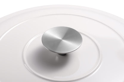 Ovela 5.6L Cast Iron Round Casserole (White)