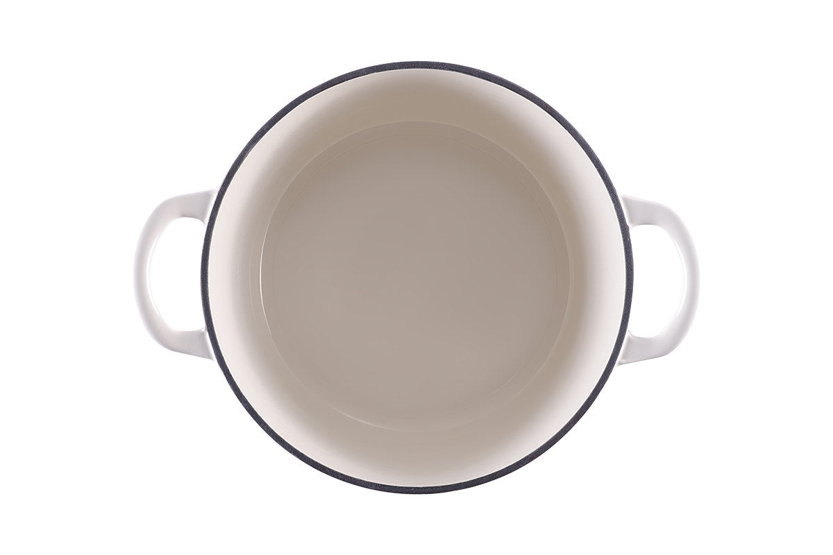 Ovela 5.6L Cast Iron Round Casserole (White)