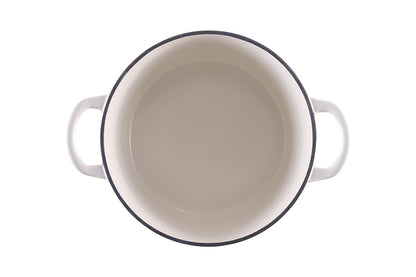 Ovela 5.6L Cast Iron Round Casserole (White)