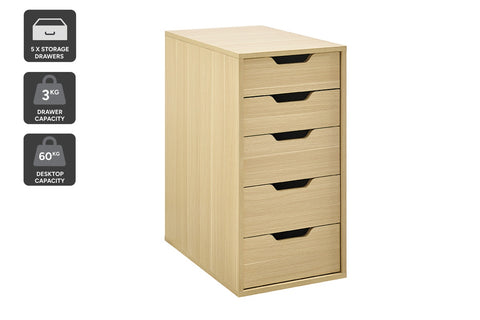 Ovela Alice Office Drawers (Natural) - Auzzistore