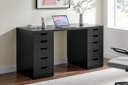Ovela Alice Filing Drawer Desk (Black)