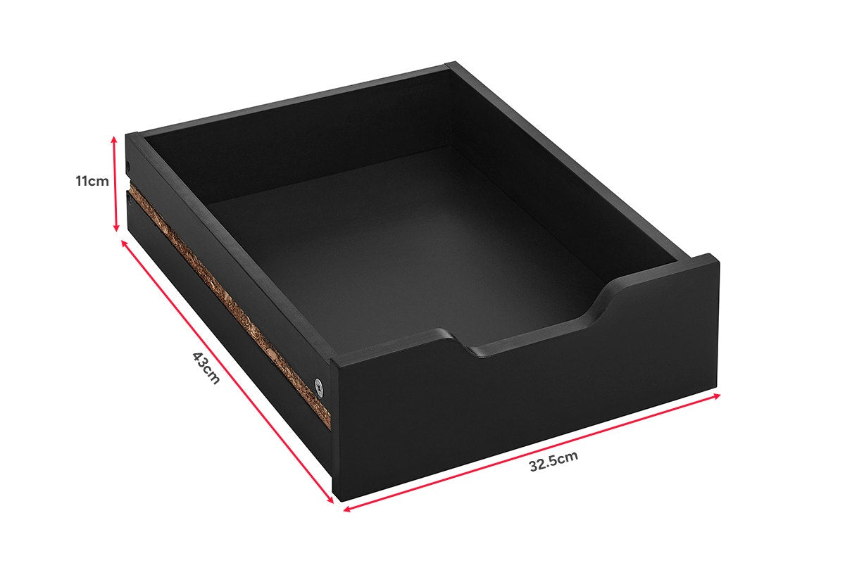 Ovela Alice Filing Drawer Desk (Black)