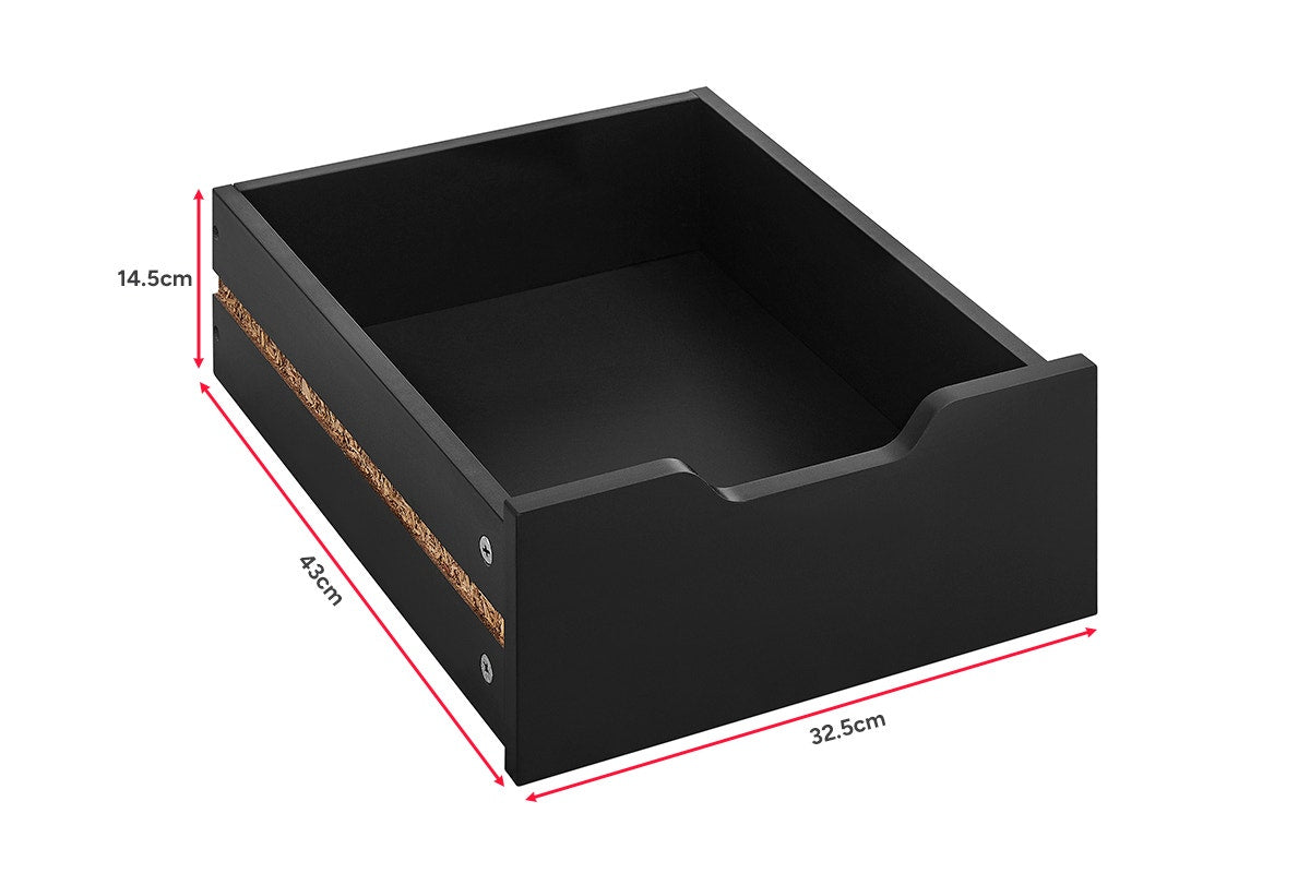 Ovela Alice Filing Drawer Desk (Black)