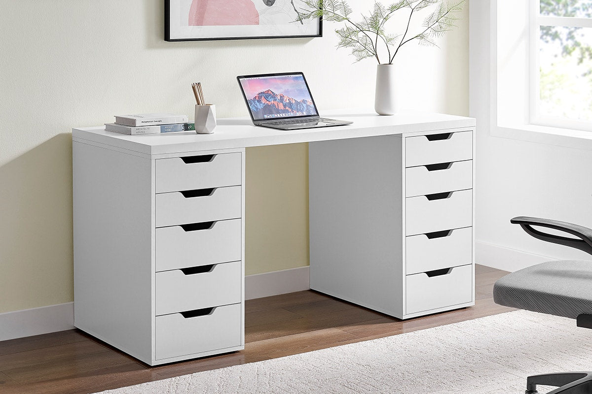 Ovela Alice Filing Drawer Desk (White)