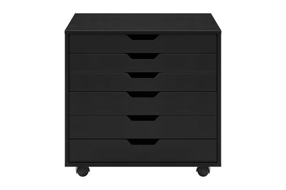 Ovela Alice Wide Mobile Office Drawers (Black)