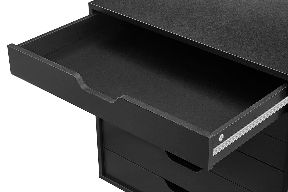 Ovela Alice Wide Mobile Office Drawers (Black)
