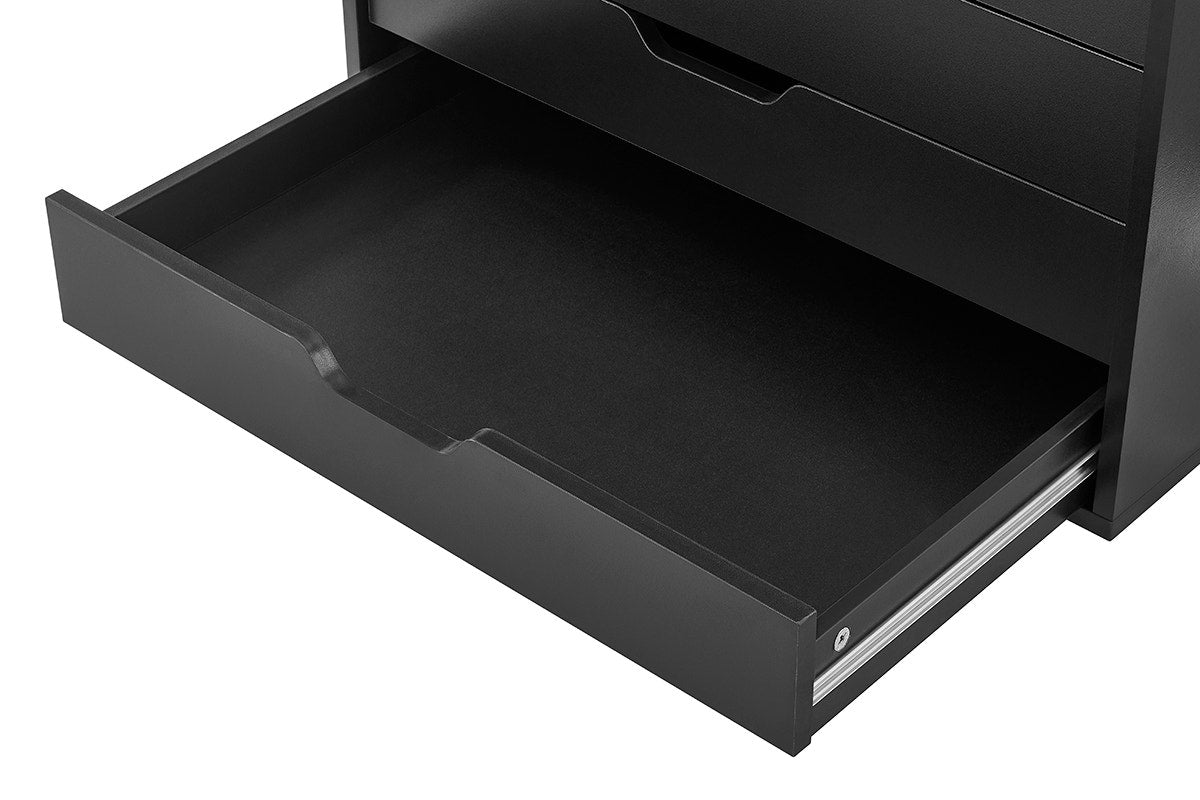 Ovela Alice Wide Mobile Office Drawers (Black)