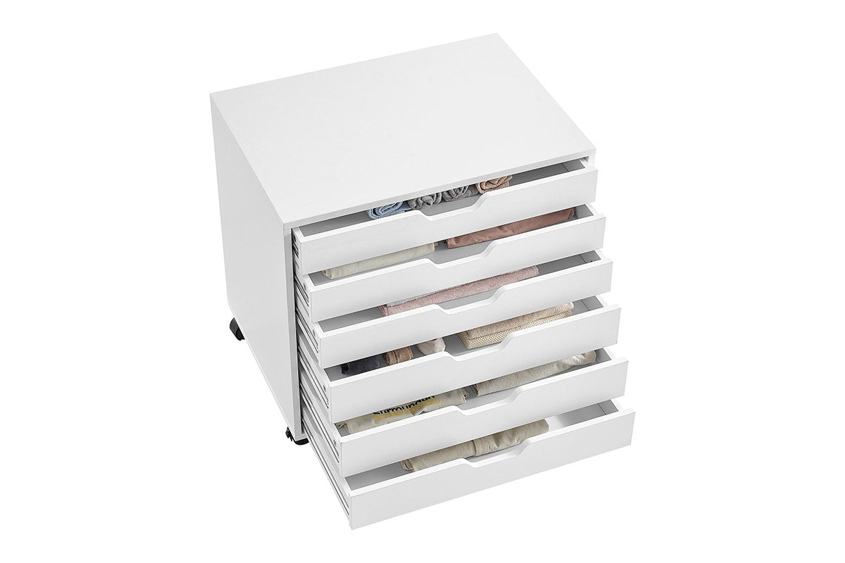 Ovela Alice Wide Mobile Office Drawers (White)