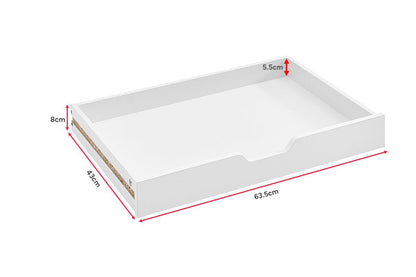 Ovela Alice Wide Mobile Office Drawers (White)