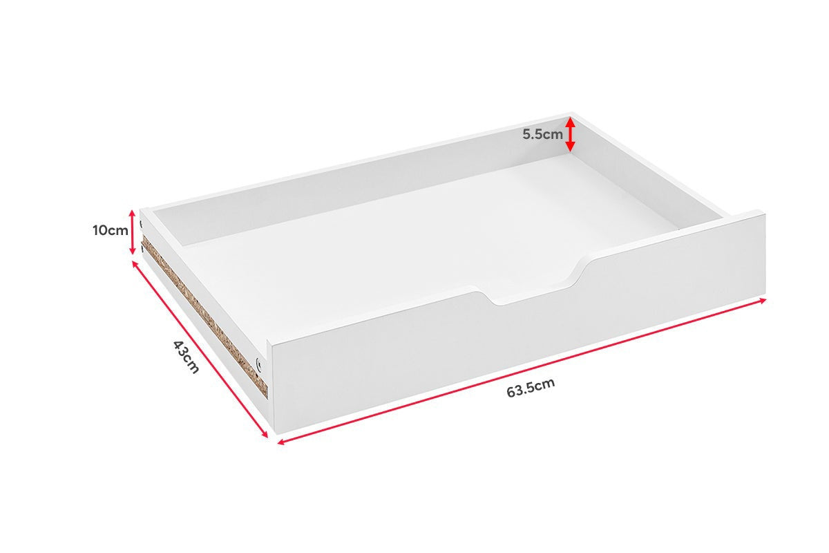 Ovela Alice Wide Mobile Office Drawers (White)