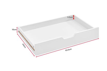 Ovela Alice Wide Mobile Office Drawers (White)