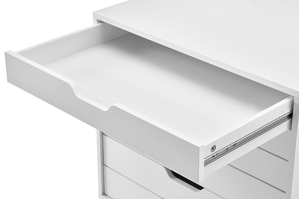 Ovela Alice Wide Mobile Office Drawers (White)