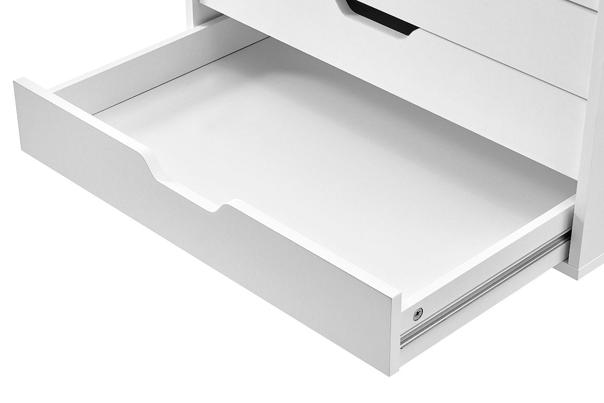 Ovela Alice Wide Mobile Office Drawers (White)