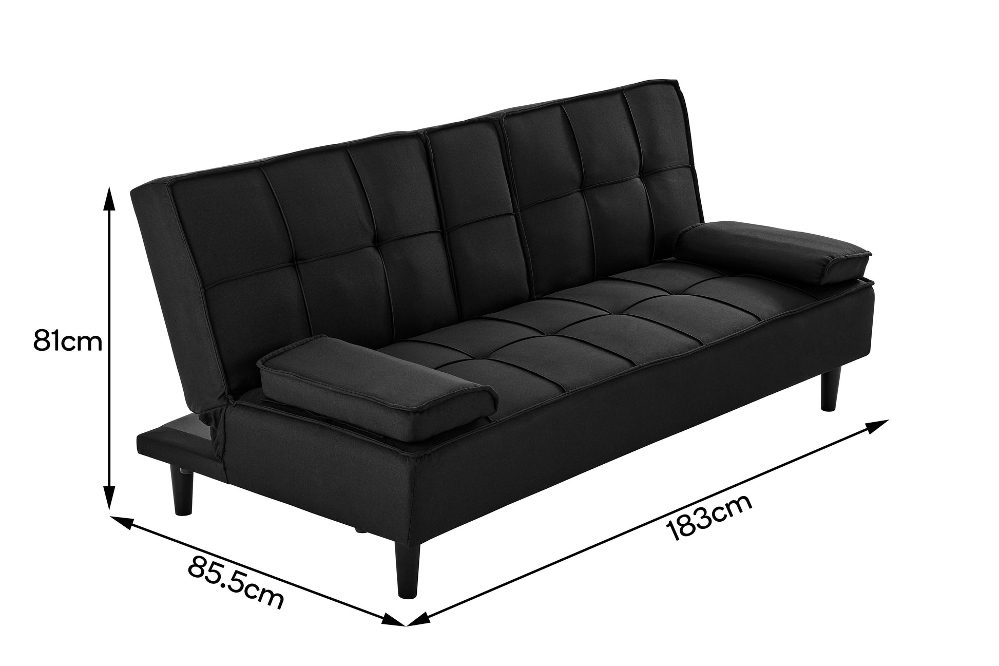 Ovela Apline Sofa Bed (Black)