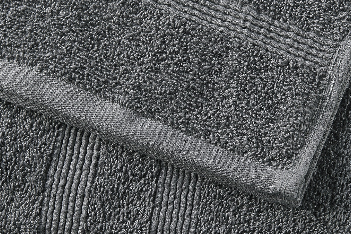 Ovela Avalon 6 Piece 100% Cotton Towel Set - Charcoal