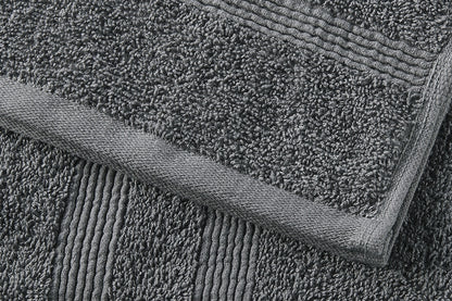 Ovela Avalon 6 Piece 100% Cotton Towel Set - Charcoal