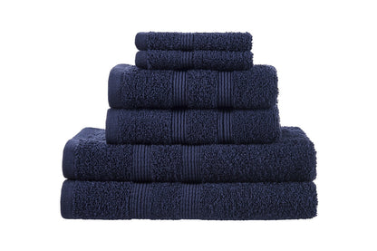 Ovela Avalon 6 Piece 100% Cotton Towel Set (Navy)