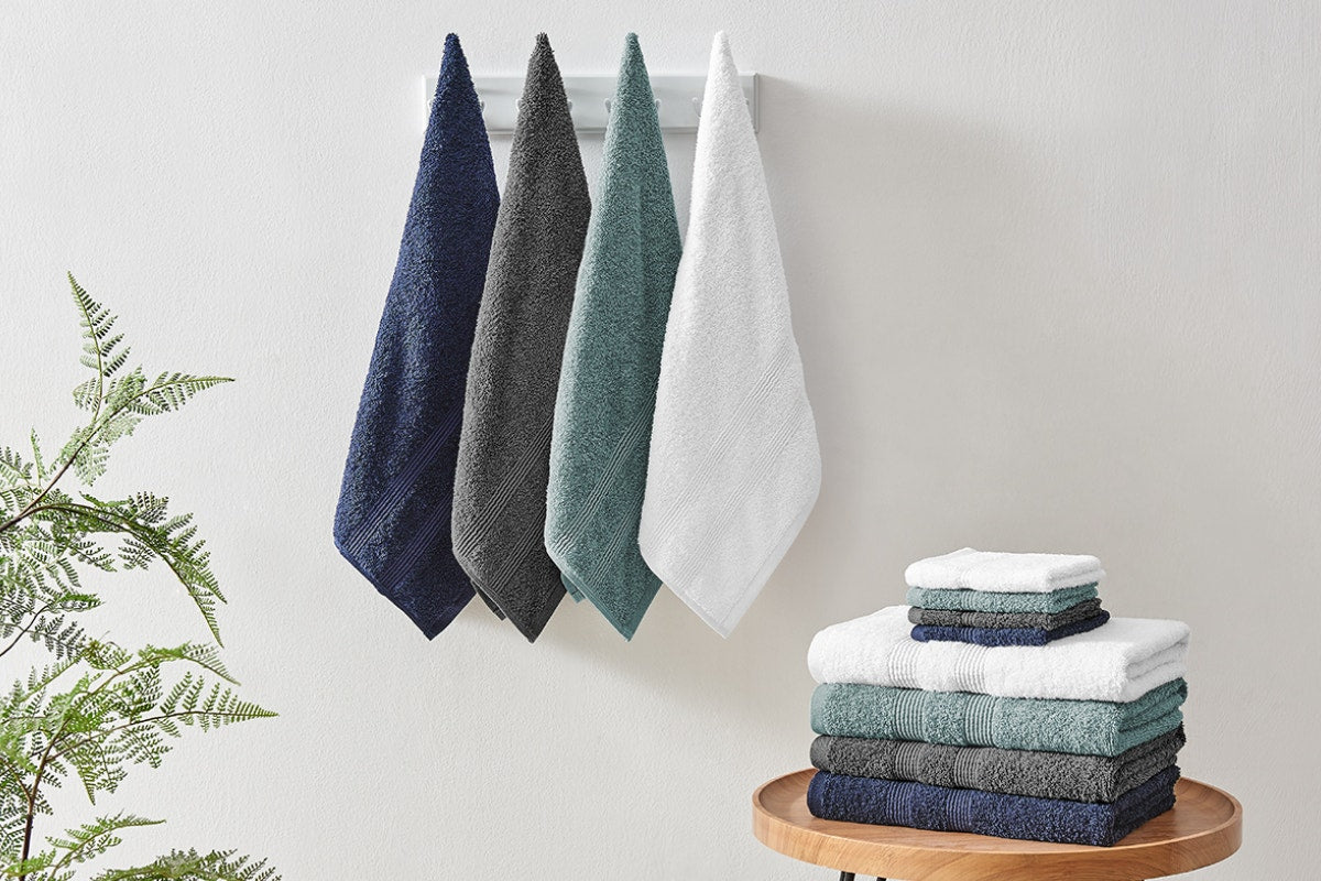 Ovela Avalon 6 Piece 100% Cotton Towel Set (Soft Teal)