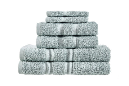 Ovela Avalon 6 Piece 100% Cotton Towel Set (Soft Teal)