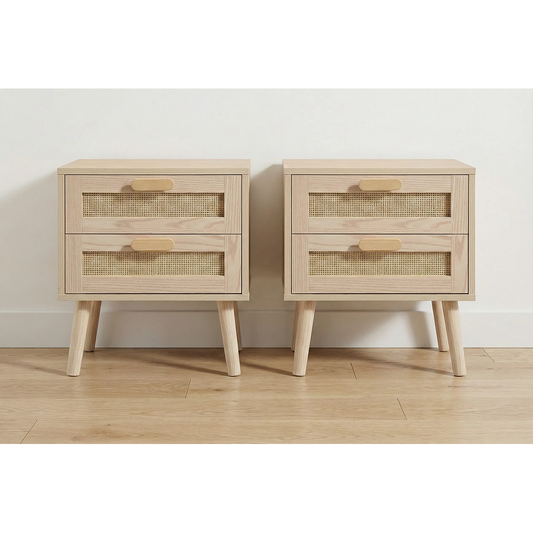 Set of 2 Ovela Ava 2-Drawer Bedside Tables