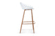 Set of 2 Ovela Leerdam Bar Stools (White)