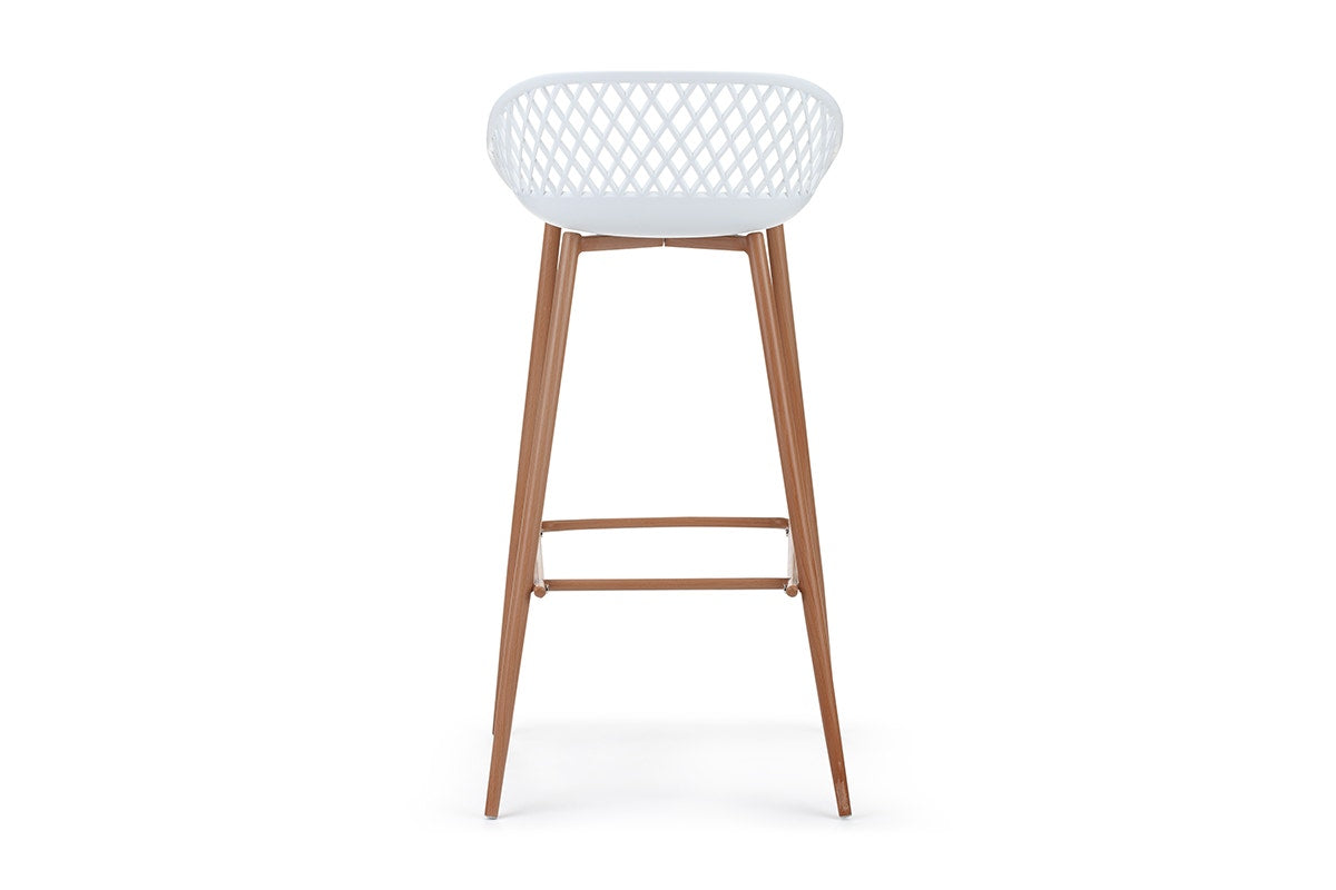 Set of 2 Ovela Leerdam Bar Stools (White)