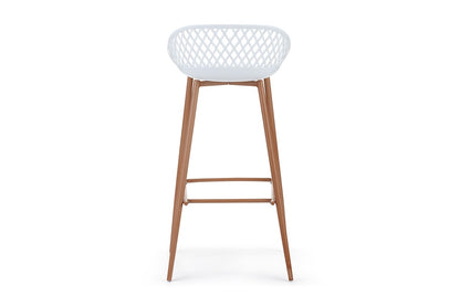 Set of 2 Ovela Leerdam Bar Stools (White)