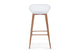 Set of 2 Ovela Leerdam Bar Stools (White)