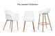 Set of 2 Ovela Leerdam Bar Stools (White)