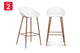 Set of 2 Ovela Leerdam Bar Stools (White)