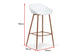 Set of 2 Ovela Leerdam Bar Stools (White)