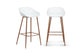 Set of 2 Ovela Leerdam Bar Stools (White)