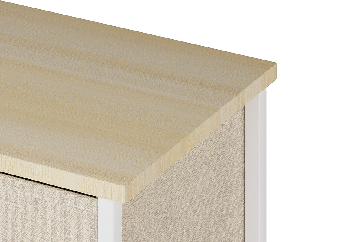 Ovela 3 Drawer Nightstand Bedside Table - Beige