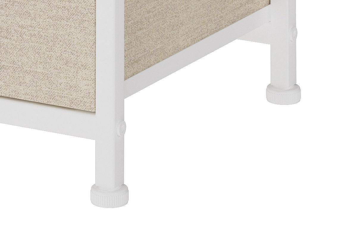 Ovela 3 Drawer Nightstand Bedside Table - Beige