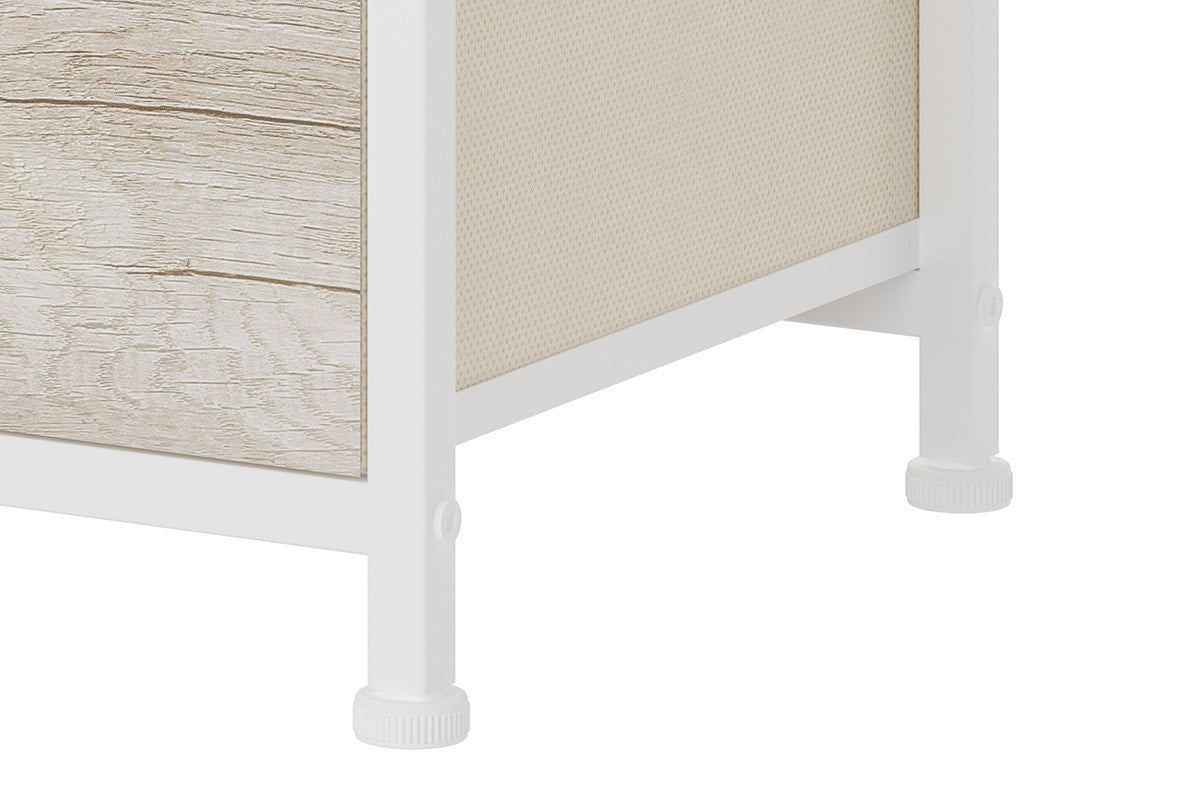 Ovela 3 Drawer Nightstand Bedside Table - Wood Grain White Oak