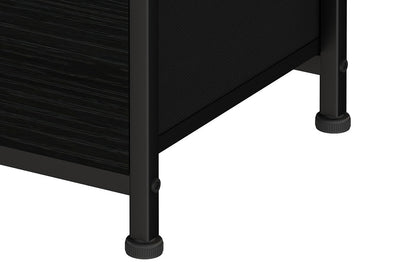Ovela 3 Drawer Nightstand Bedside Table - Wood Grain Black